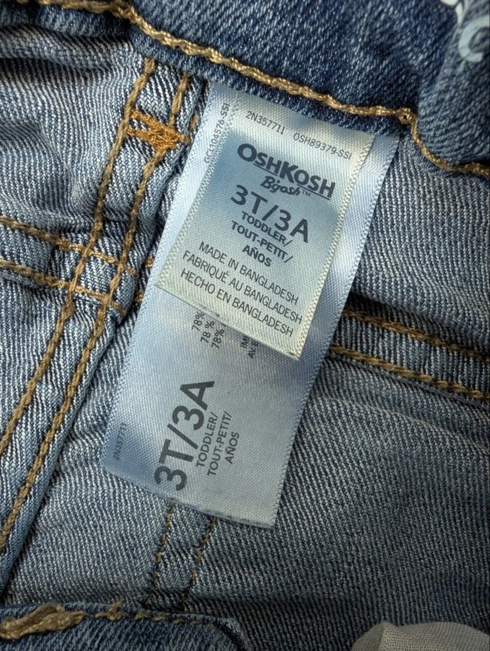 Oshkosh Blue Denim Jeans Size 3 Years